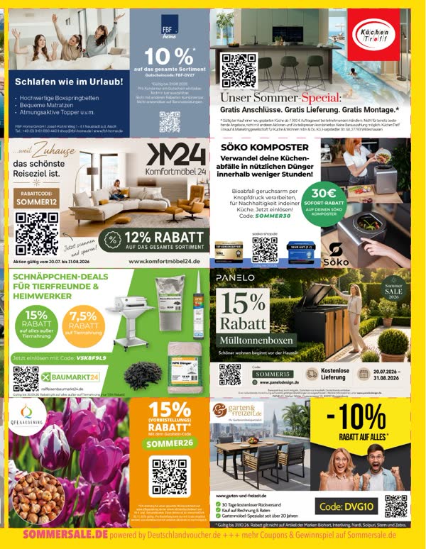 Weitere Innenseite des Couponhefts Sommer Sale