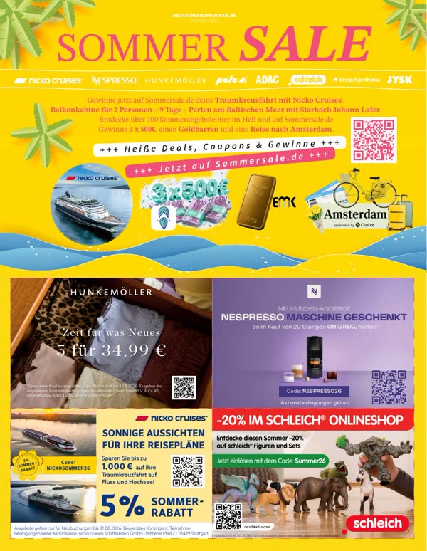 Titelseite des Couponhefts Sommer Sale aus der letzten Ausgabe